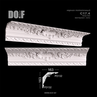 Карниз потолочный гипсовый C17.4 Карниз потолочный гипсовый C17.4