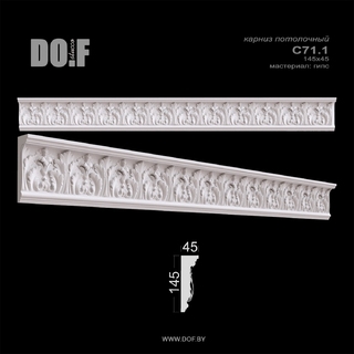 Карниз с рисунком потолочный гипсовый C71.1