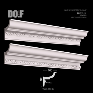 Карниз с рисунком потолочный гипсовый C86.2 Карниз с рисунком потолочный гипсовый C86.2