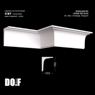 Карниз потолочный гипсовый C97 Карниз потолочный гипсовый C97